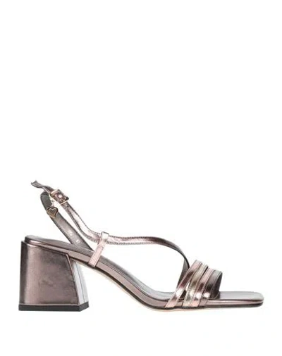 Tua By Braccialini Woman Sandals Bronze Size 10 Synthetic Material In Multi