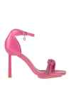 Tua By Braccialini Woman Sandals Fuchsia Size 10 Textile Fibers In Pink