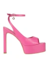 Tua By Braccialini Woman Sandals Fuchsia Size 7 Textile Fibers In Pink