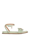 Tua By Braccialini Woman Sandals Green Size 11 Textile Fibers In Green