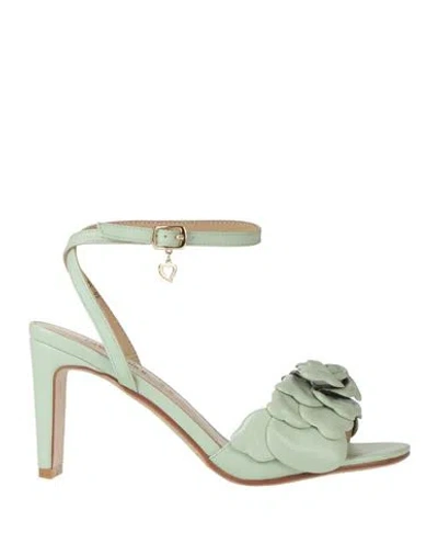 Tua By Braccialini Woman Sandals Light Green Size 8 Textile Fibers