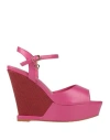 Tua By Braccialini Woman Sandals Magenta Size 8 Textile Fibers