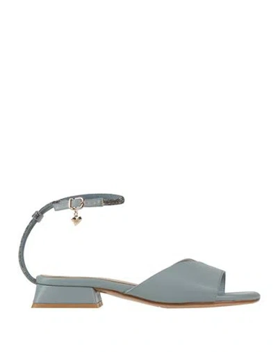 Tua By Braccialini Woman Sandals Pastel Blue Size 10 Textile Fibers