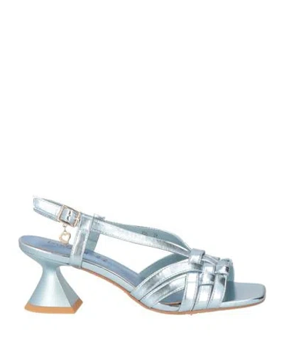Tua By Braccialini Woman Sandals Sky Blue Size 9 Textile Fibers