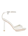 Tua By Braccialini Woman Sandals White Size 10 Textile Fibers