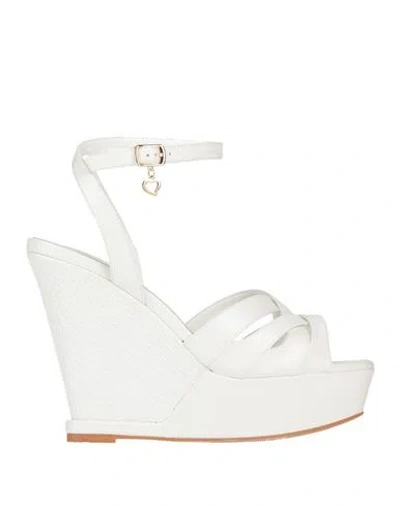 Tua By Braccialini Woman Sandals White Size 8 Textile Fibers