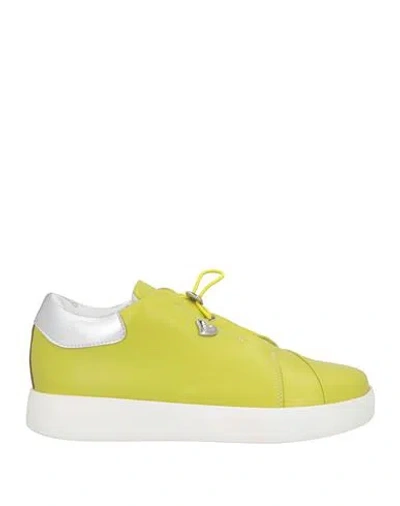 Tua By Braccialini Woman Sneakers Acid Green Size 8 Textile Fibers