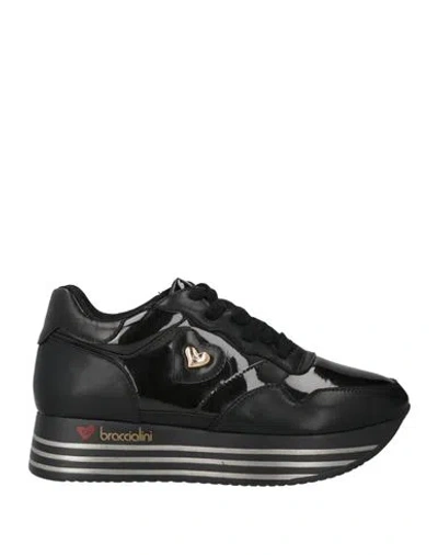 Tua By Braccialini Woman Sneakers Black Size 8 Textile Fibers
