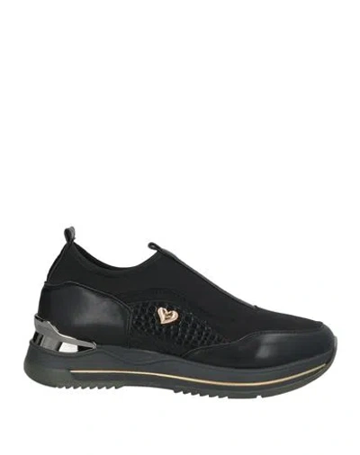 Tua By Braccialini Woman Sneakers Black Size 8 Textile Fibers, Synthetisches Material