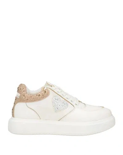 Tua By Braccialini Woman Sneakers Off White Size 8 Textile Fibers