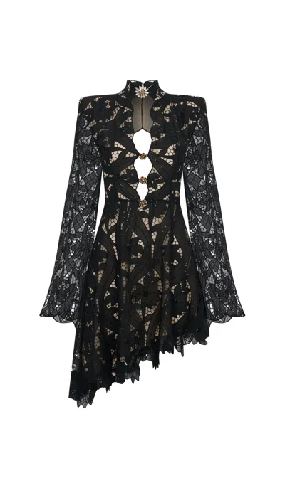 Tuba Ergin Women's Black Wilma Lale Mini Dress