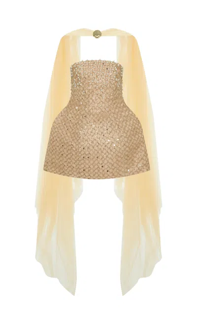 Tuba Ergin Women's Gold Laguna Mini Dress