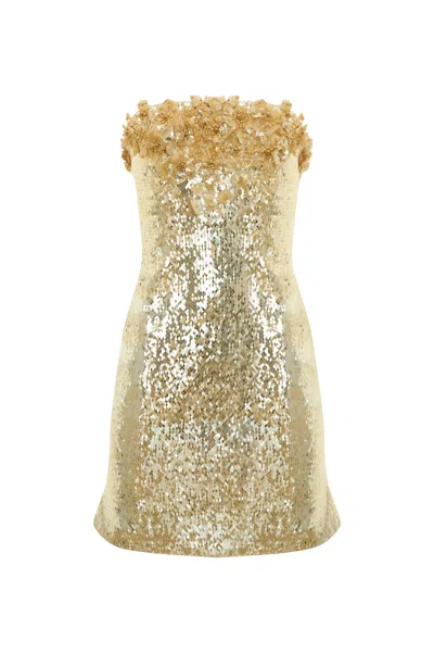 Tuba Ergin Women's Gold Octavia Mini Dress In Multi