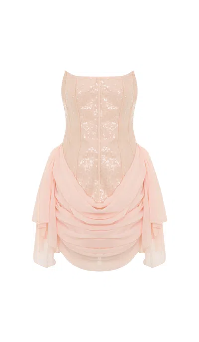 Tuba Ergin Women's Pink Adisson Mini Corset Dress