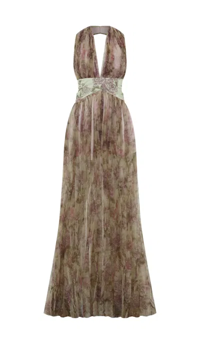 Tuba Ergin Women's Safie Maxi Corset Dress In Green