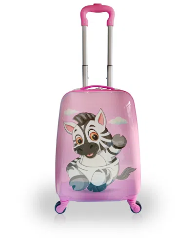 Tucci 18" Luggage Carry On Suitcase Kids Travel Suitcase In Lil Zebra