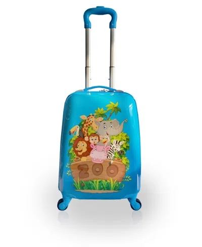Tucci 18" Luggage Carry On Suitcase Kids Travel Suitcase In Zooland