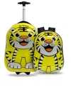 Tucci 2 Pc Kids Luggage Suitcase Set In Tigerlicious
