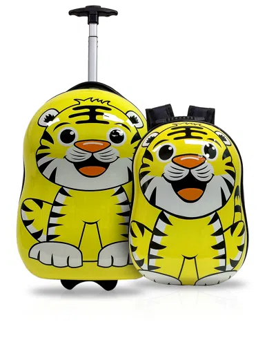 Tucci 2 Pc Kids Luggage Suitcase Set In Tigerlicious
