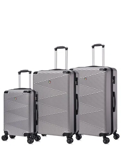 Tucci Avenza 3pc Luggage Set In Grey
