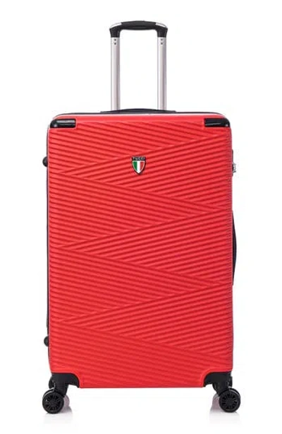 Tucci Avenza Hardshell 3-piece Spinner Luggage Set In Red
