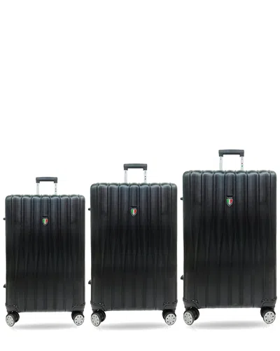 Tucci Barato 3pc Luggage Set In Black