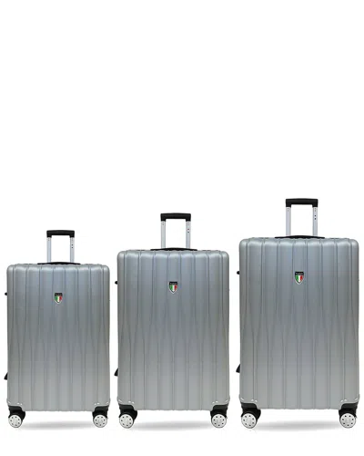 Tucci Barato Expandable 3pc Luggage Set In Gray