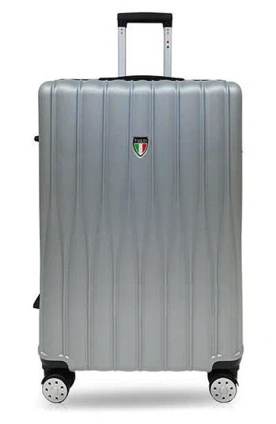 Tucci Baratro Hardshell 3-piece Spinner Luggage Set In Silver