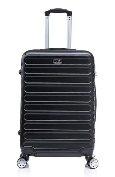 Tucci Carravia Hardshell 3-piece Spinner Luggage Set In Black