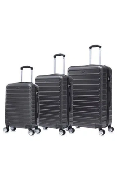 Tucci Carravia Hardshell 3-piece Spinner Luggage Set In Gray