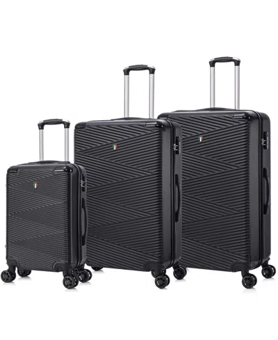 Tucci Italy Avenza 3-pc. Hardside Luggage Set In Black
