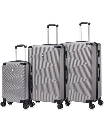 Tucci Italy Avenza 3-pc. Hardside Luggage Set In Gray