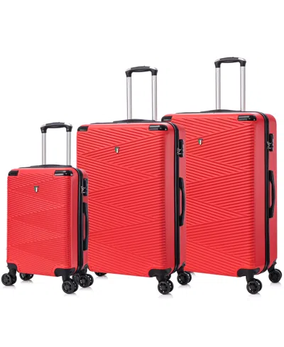 Tucci Italy Avenza 3-pc. Hardside Luggage Set In Red