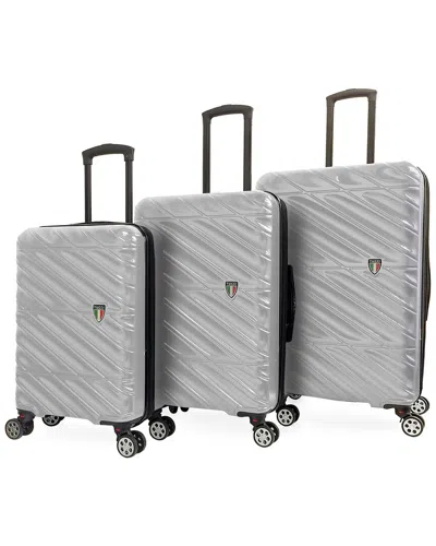 Tucci Italy Black Label Selvatico Pc Composite 3pc Luggage Set In White