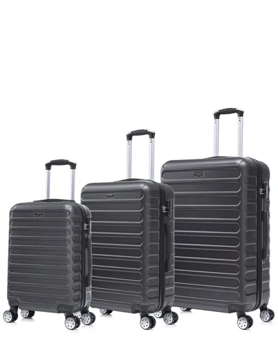 Tucci Italy Carravia 3pc Hardside Luggage Set In Black