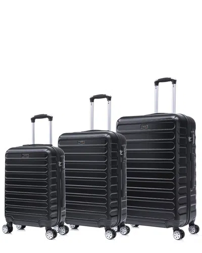 Tucci Italy Carravia 3pc Hardside Luggage Set In Black