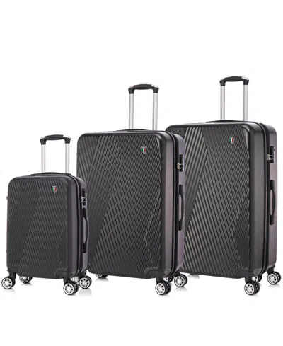 Tucci Italy Colpi 3-pc. Hardside Luggage Set In Black