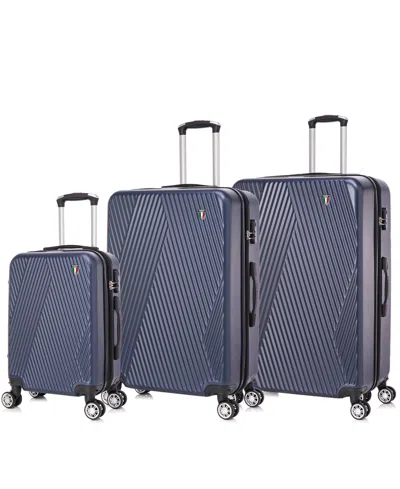 Tucci Italy Colpi 3-pc. Hardside Luggage Set In Blue
