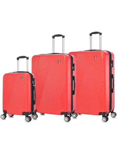 Tucci Italy Colpi 3-pc. Hardside Luggage Set In Red