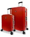 Tucci Italy Fortifica 2pc Expandable Luggage Set In Red