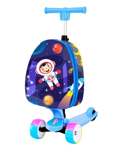 Tucci Italy Galaxy Kids Scooter Style Kids Suitcase In Blue