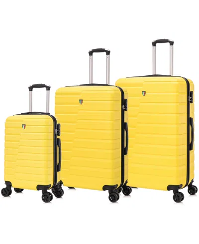 Tucci Italy Marvello 3-pc. Hardside Luggage Set In Yellow