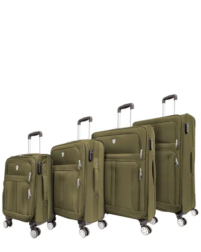 Tucci Italy Salerno 4pc Expandable Luggage Set In Brown
