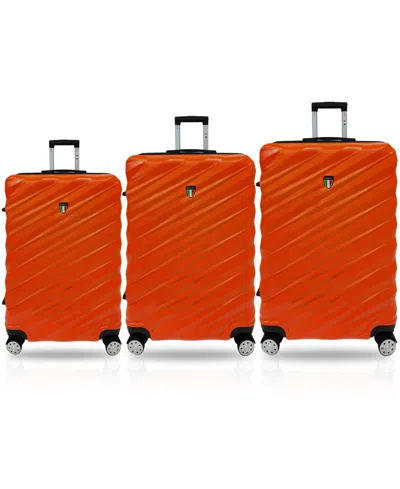 Tucci Italy Storto 3-pc. Hardside Luggage Set In Orange