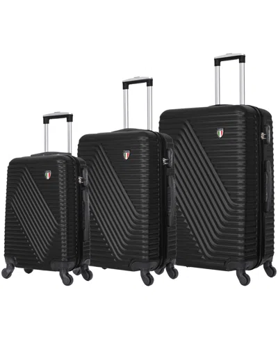 Tucci Italy Travola 3-pc. Hardside Luggage Set In Black