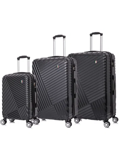 Tucci Italy Volaro 3-pc. Hardside Luggage Set In Black