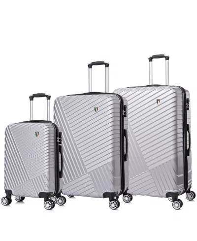 Tucci Italy Volaro 3-pc. Hardside Luggage Set In Silver