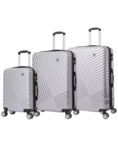 Tucci Italy Volaro 3pc Expandable Luggage Set In Gray
