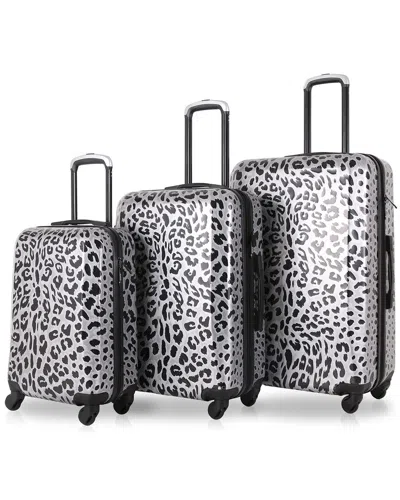 Tucci Italy Winter Leopard Pc Composite 3pc Luggage Set In Multi