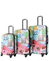 Tucci J'aime Paris 3pc Expandable Luggage Set